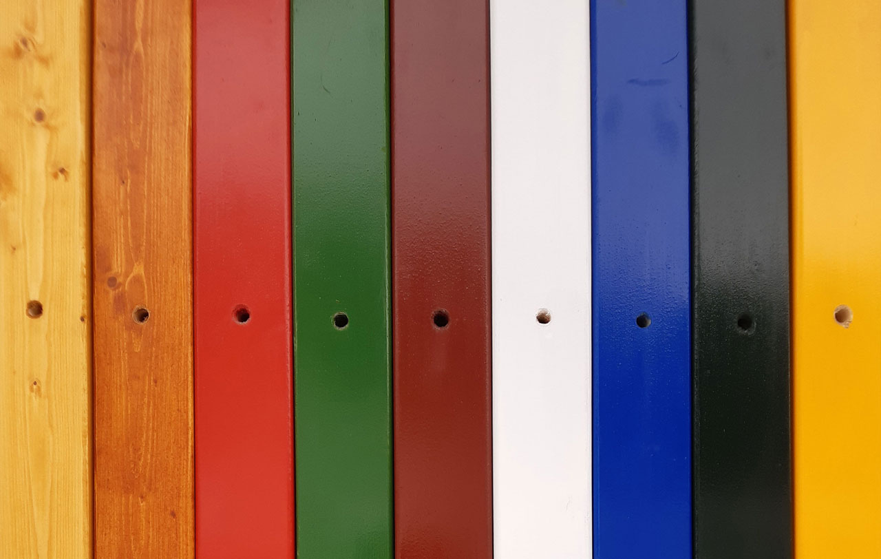 Holzleisten in allen Farben